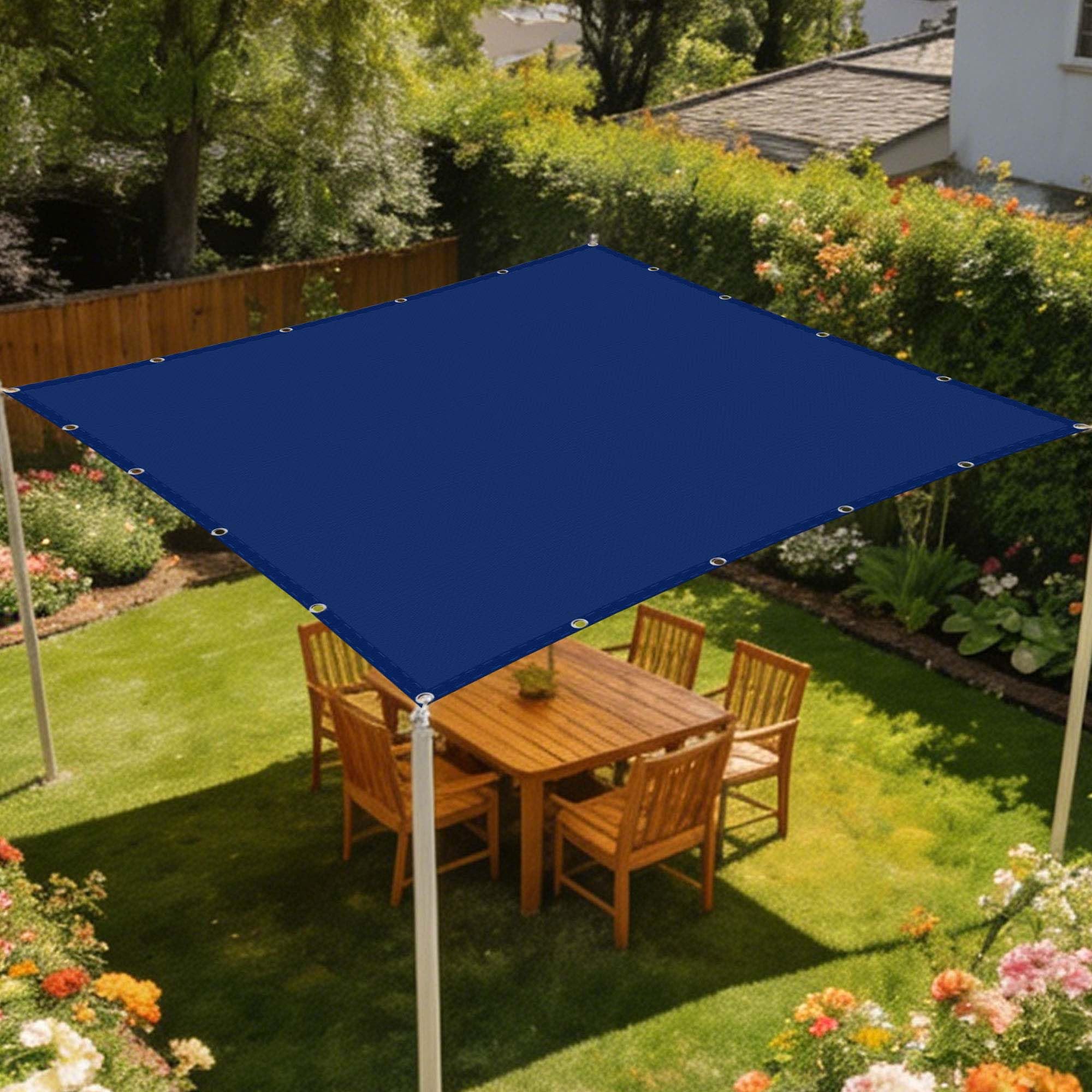 Voile d'ombrage imperméable bleu foncé 1.5x2.5m pour terrasse et balcon
