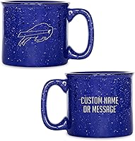 Vista 15 de Rico Industries NFL New York Giants - Taza de café personalizada de 12 onzas con logotipo grabado con láser profundo, taza de cerámica para acampar