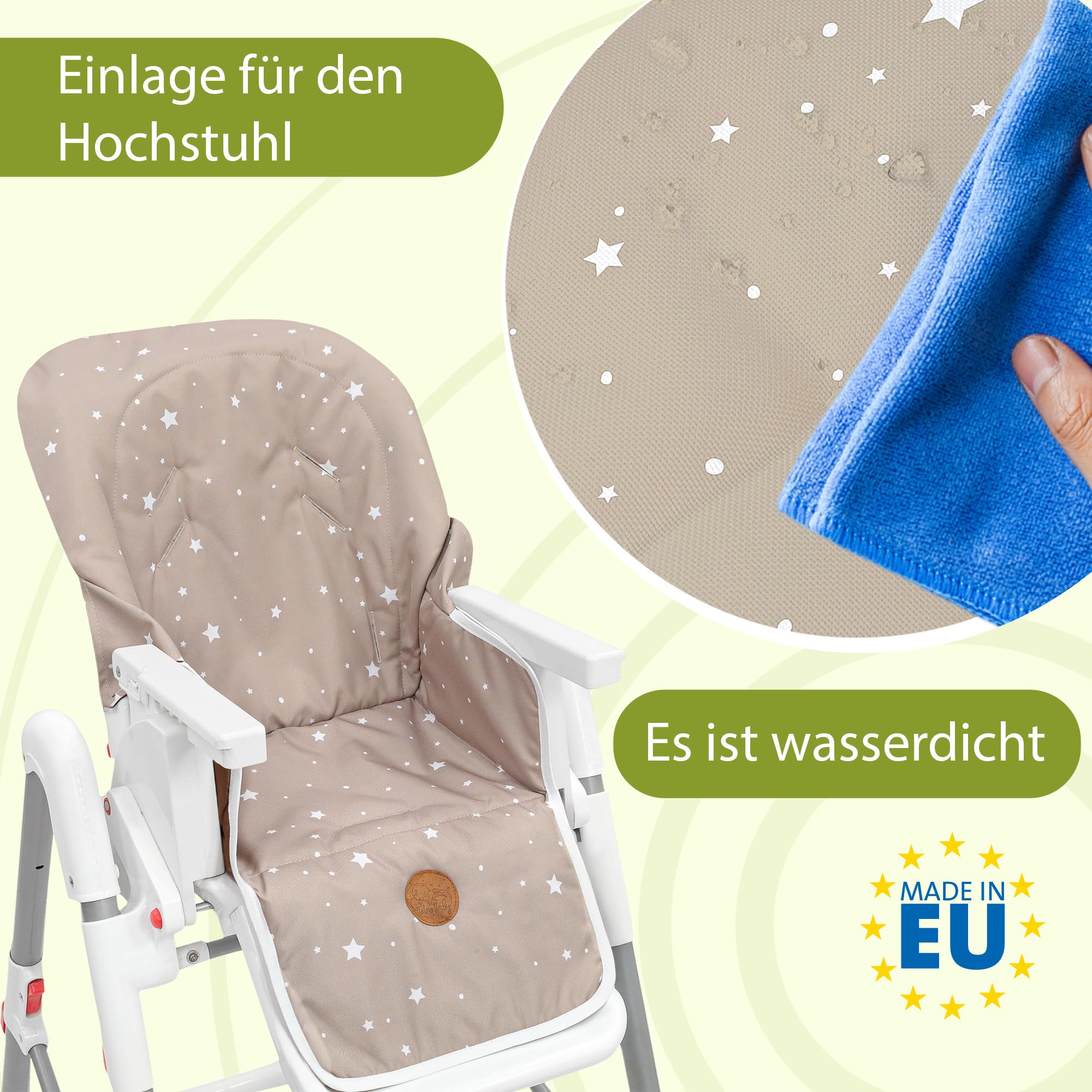 Copri seggiolone pappa universale - copriseggiolone bambino e bambina cuscino imbottitura riduttore per sedia con un rivestimento impermeabile stabile