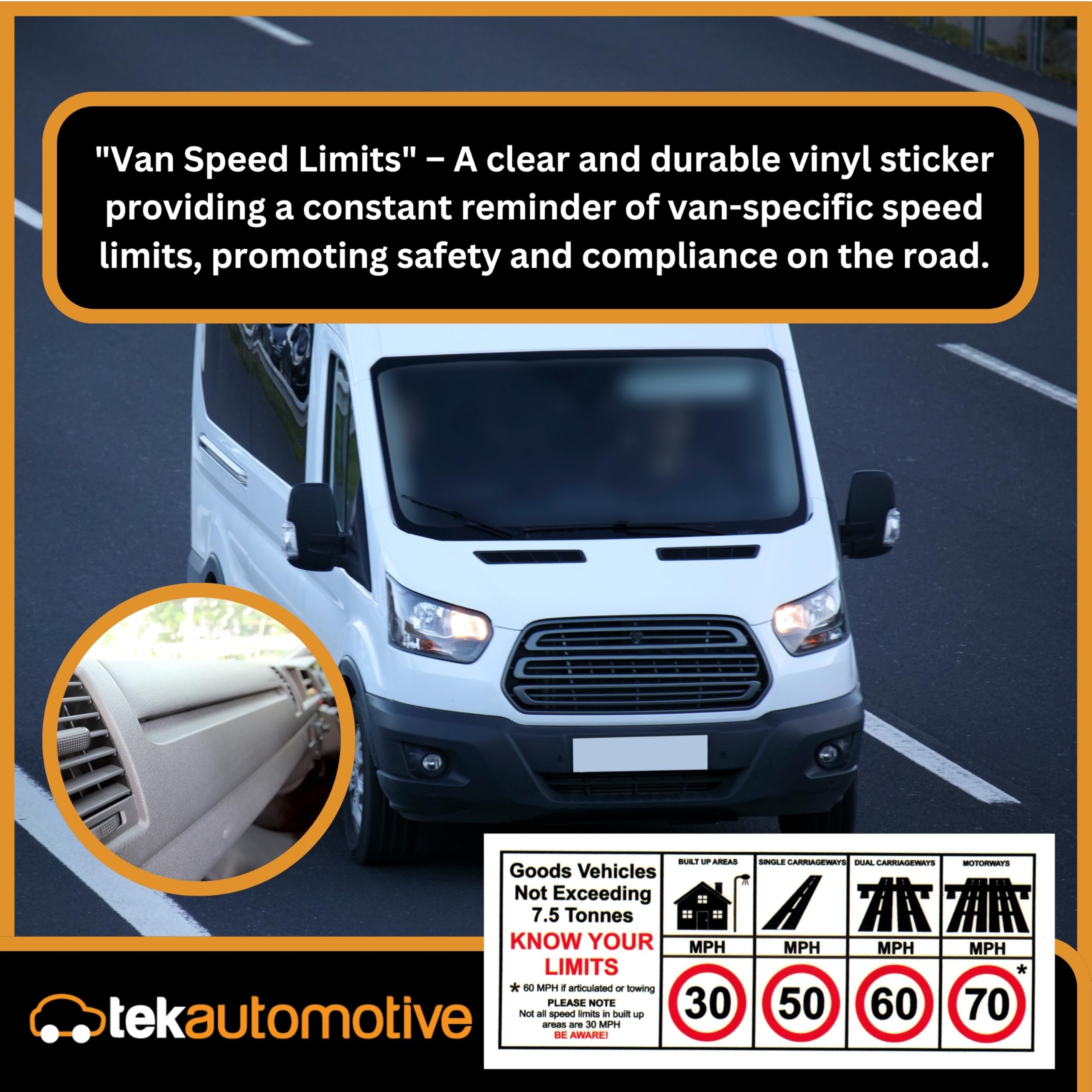 Adesivo VELOCITÀ LIMITATA Veicolo Limitazione Velocità Auto - Foto 11