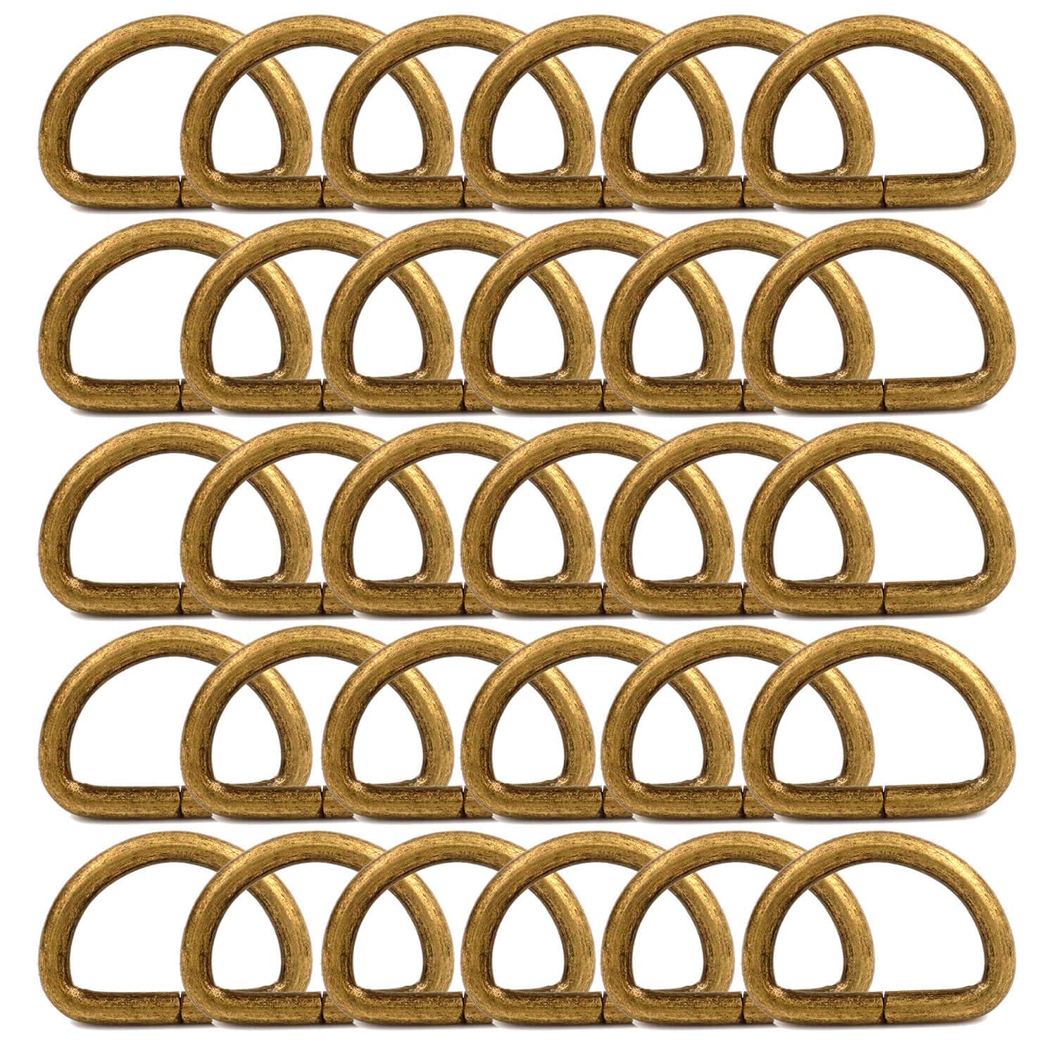 BIKICOCO Metal D-Rings Buckle, 1 Inch Non-Welded for Webbing Sewing DIY