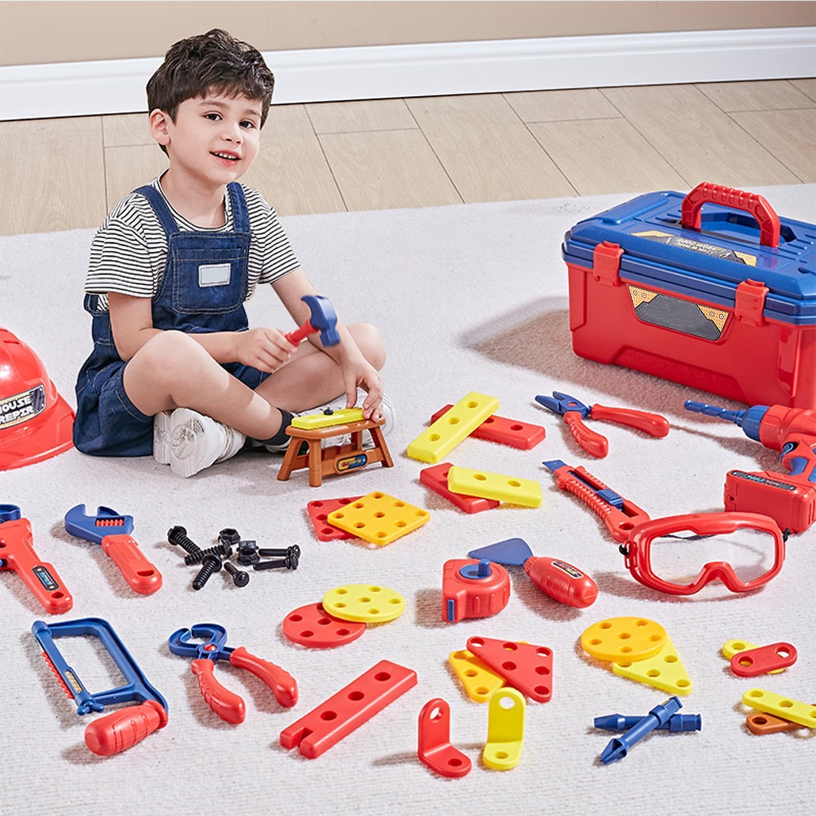 Juego Herramientas 39 Piezas Para Niños | Destornilladores Y Alicates De Juguete | Réplica Realista Para Preescolar 3-7 Años
