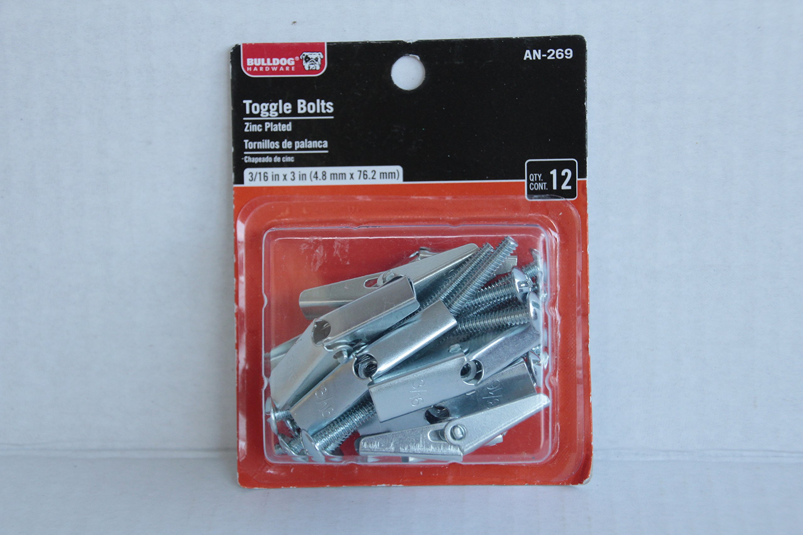 106045 Toggle Bolt Zinc Plt 3/16 in.X3