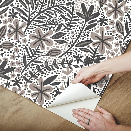 Miniatura 3 de RoomMates RMK12383PLW Cat Coquillette - Papel tapiz de porcelana para jardín, color gris, negro, blanco