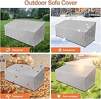 Vista 5 de Funda para sofá de patio impermeable, resistente para sofá biplaza de 2 plazas, fundas de muebles de patio para sofá exterior, sofá biplaza, sofá