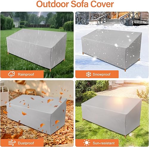 Miniatura 5 de Funda para sofá de patio impermeable, resistente para sofá biplaza de 2 plazas, fundas de muebles de patio para sofá exterior, sofá biplaza, sofá,