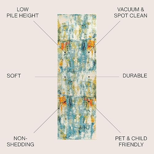 Miniatura 11 de JONATHAN Y Alfombra abstracta moderna para interiores, 4 x 6 pulgadas, contemporánea, de transición, fácil limpieza para sala de estar, dormitorio