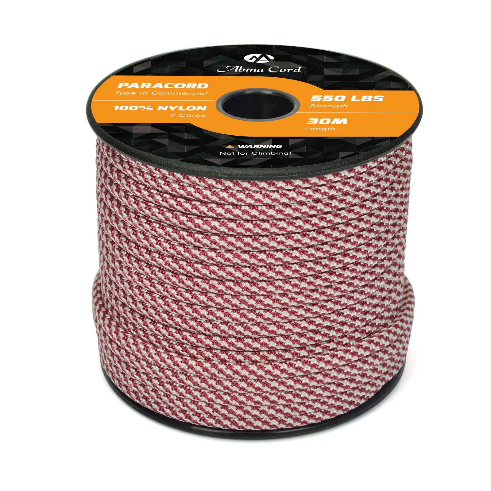 Abma Cord Paracord 550 4mm Nylon Rope Type III 7 Strands Parachute Cord - Max. 250kg (550lbs)
