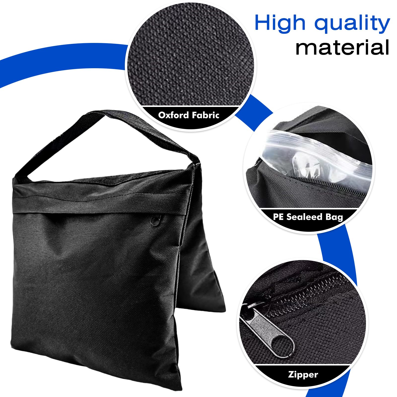 BORDEAG 4 Piezas Sacos De Arena para Fotografía, Bolsas De Arena Resistentes, Sand Bag, Sacos De Bolsa De Arena Fotográfica Adecuados para Estudio, Fotografía En Exteriores
