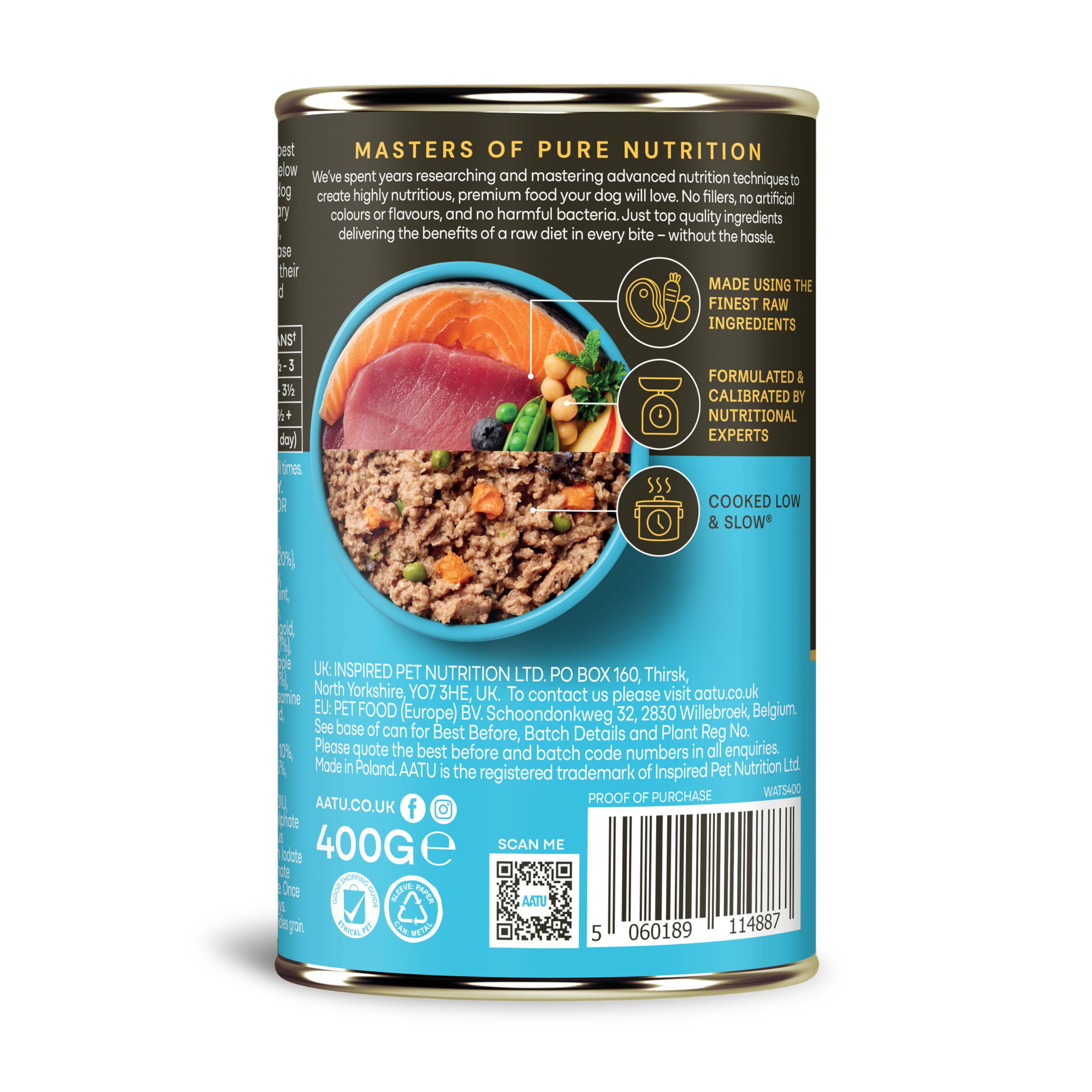 Amazon.co.jp: AATU（アートゥー） ドッグ ウェット 缶 400g ツナ