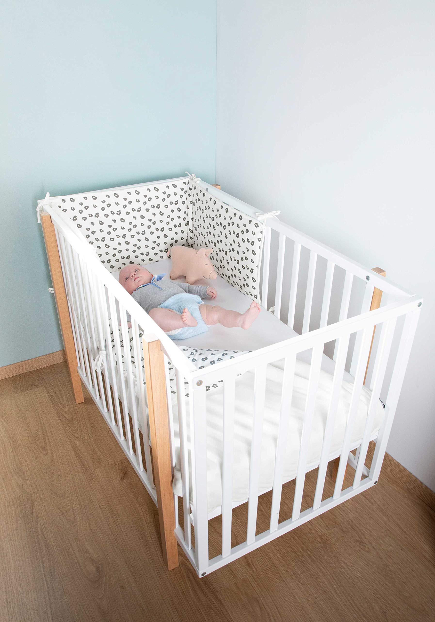 Childhome - Juego de cama para bebé (100 x 140 cm), diseño de leopardo