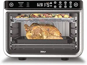 Ninja Air Fryer & Toaster Oven | Foodi Series, XL Pro Air Oven Kitchen Countertop Convection | 10-in-1 Functions | Fits a 5-lb Chicken & Sheet Pan of Vegetables | 1800 Watts | Stainless Steel | DT201