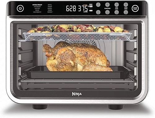 Ninja Fritadeira a ar e forno torradeira | Foodi Series, XL Pro Air Oven Convecção de bancada de cozinha | Funções 10 em 1 | Serve para uma panela de frango e folha de legumes de 2,3 kg | 1800 Watts |