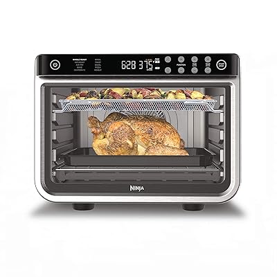 Ninja Air Fryer & Toaster Oven | Foodi Series, XL Pro Air Oven Kitchen Countertop Convection | 10-in-1 Functions | Fits a 5-lb Chicken & Sheet Pan of Vegetables | 1800 Watts | Stainless Steel | DT201