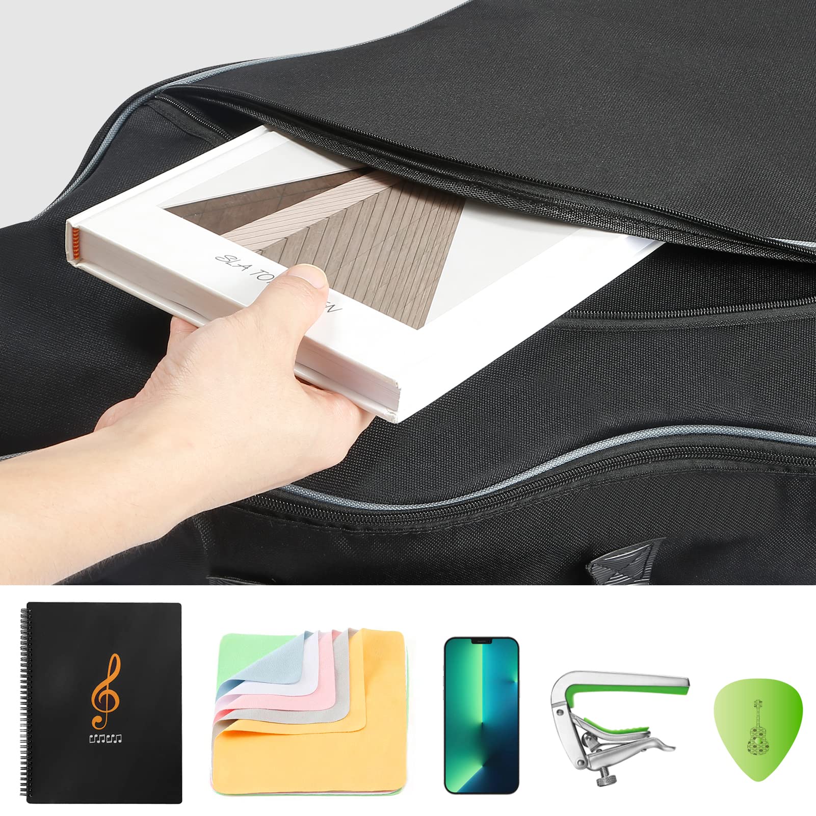 Gitarrentasche 40 41 Zoll Akustische Gig Bag Akustik Gitarre Tasche Acoustic Guitar Bag Backpack Case Weiche Gitarrenhülle Gitarrenkoffer Gitarre Rucksack Akustikgitarren-Taschen
