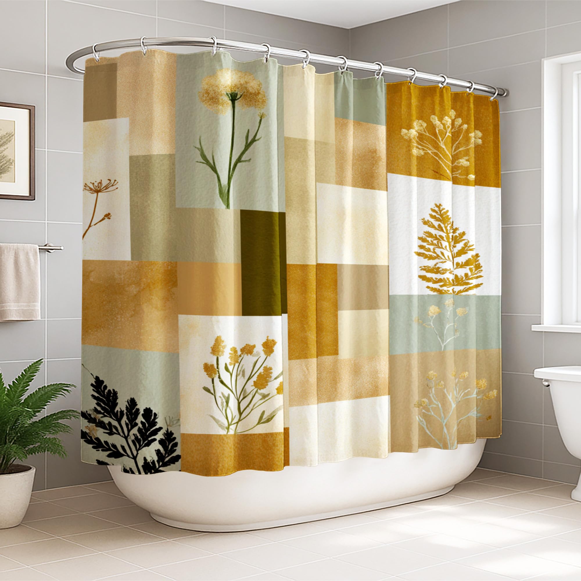 Rideau de douche extra large anti-éclaboussures pour baignoire