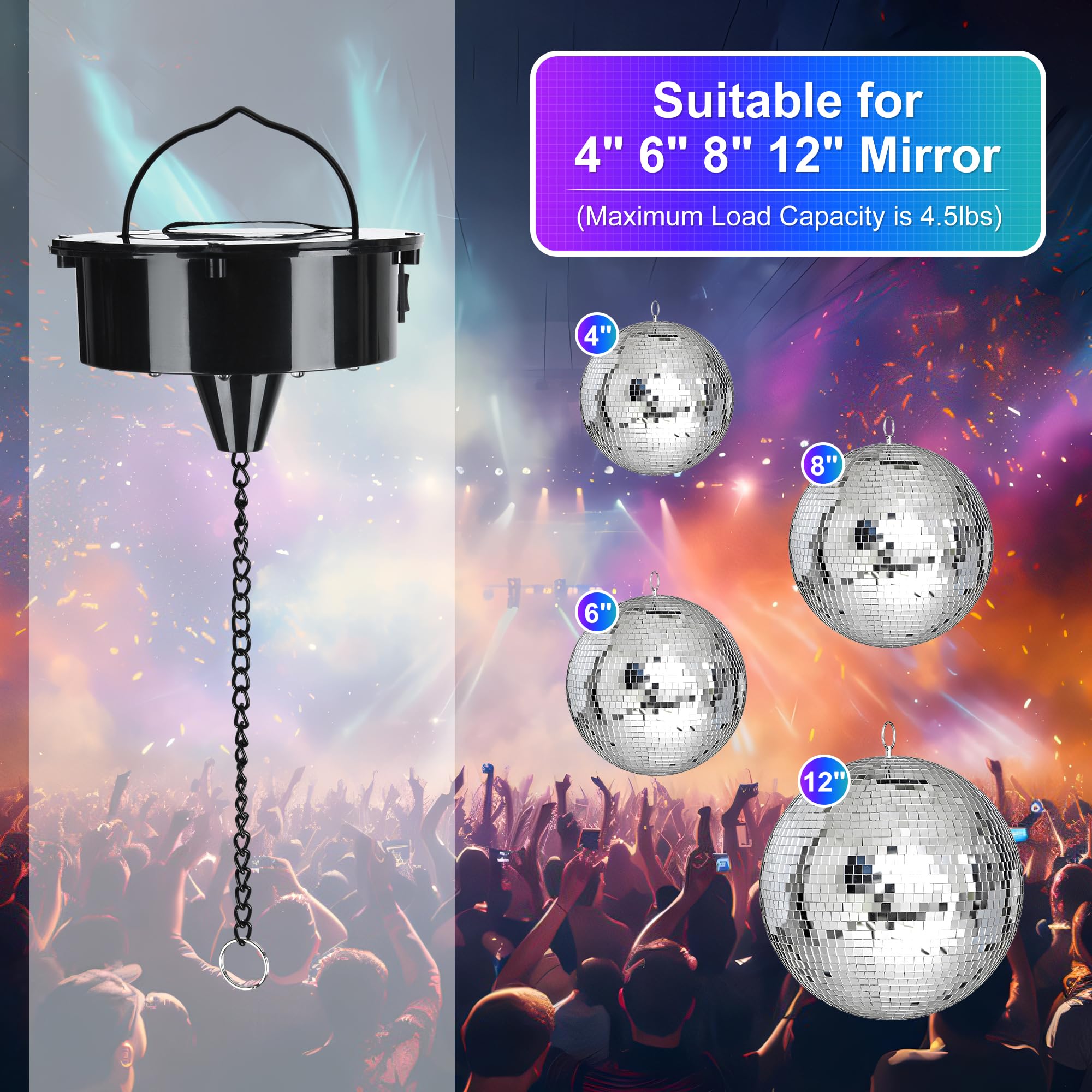 NuLink 6 RPM Rotating Disco Ball Motor