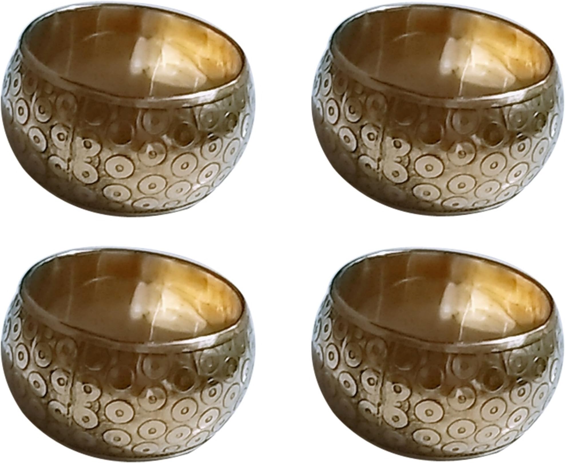 Handmade Gold Napkin Rings Set of 4 Brass for Home Kitchen Dining Room Table (CW- 12-4)