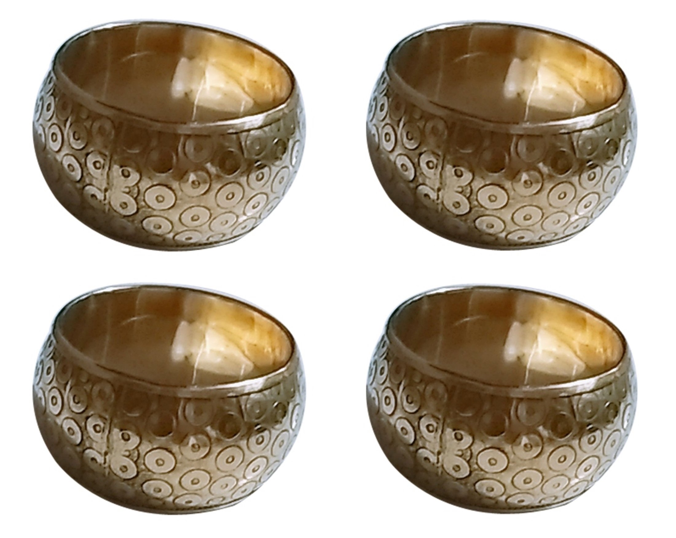Handmade Gold Napkin Rings Set of 4 Brass for Home Kitchen Dining Room Table (CW- 12-4)
