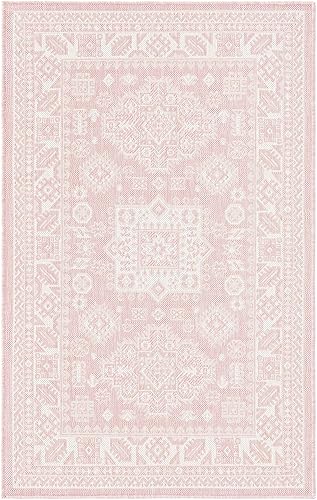Miniatura 277 de Rugs.com Outdoor Aztec Collection Alfombra – 4 x 6 pies alfombra de tejido plano gris carbón perfecta para salas de estar, grandes comedores, planos
