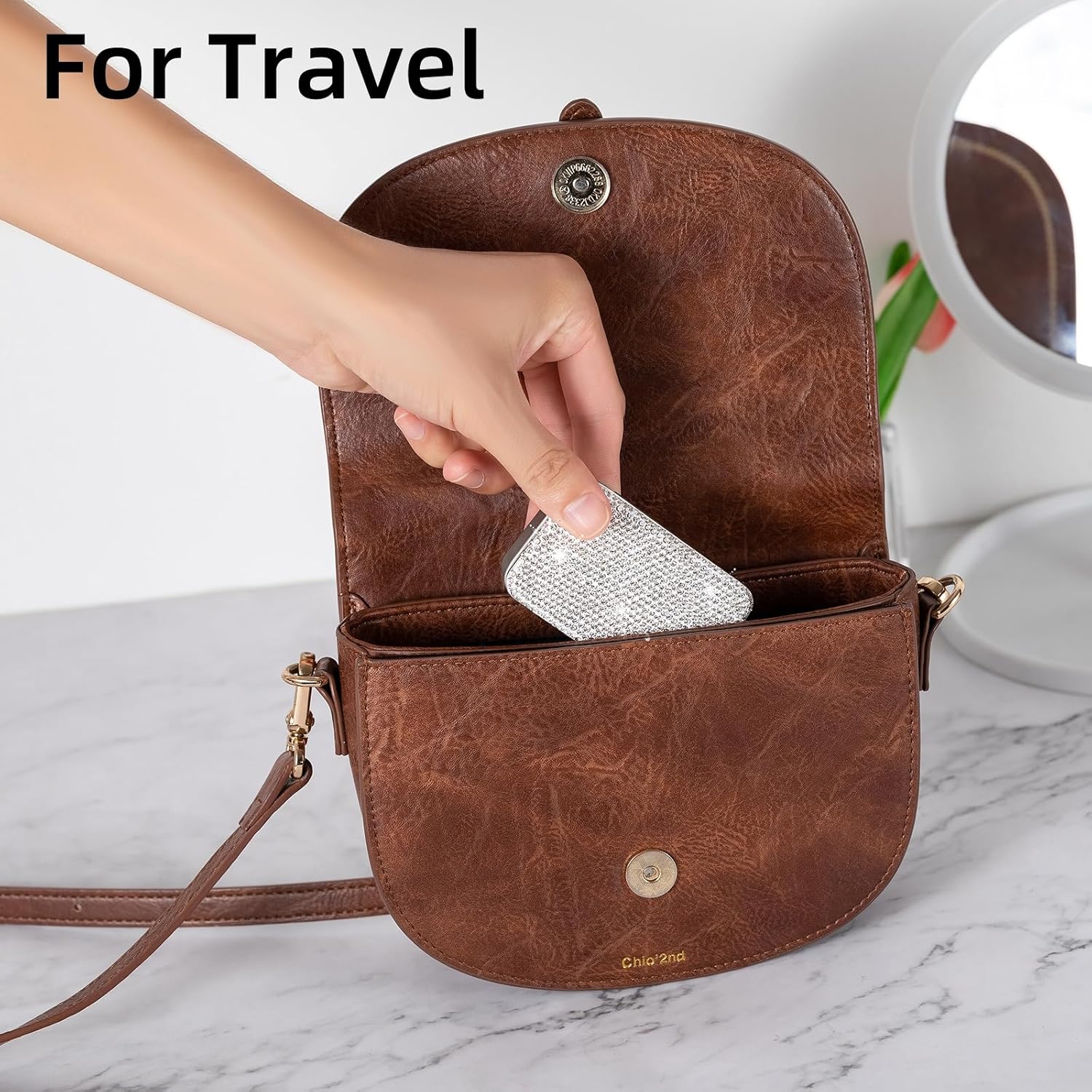 2pcs Dental Floss Holder Bling Gum Container Small Metal Tin Box Case for Q-tip,Cotton Swab(Silver - Image 5