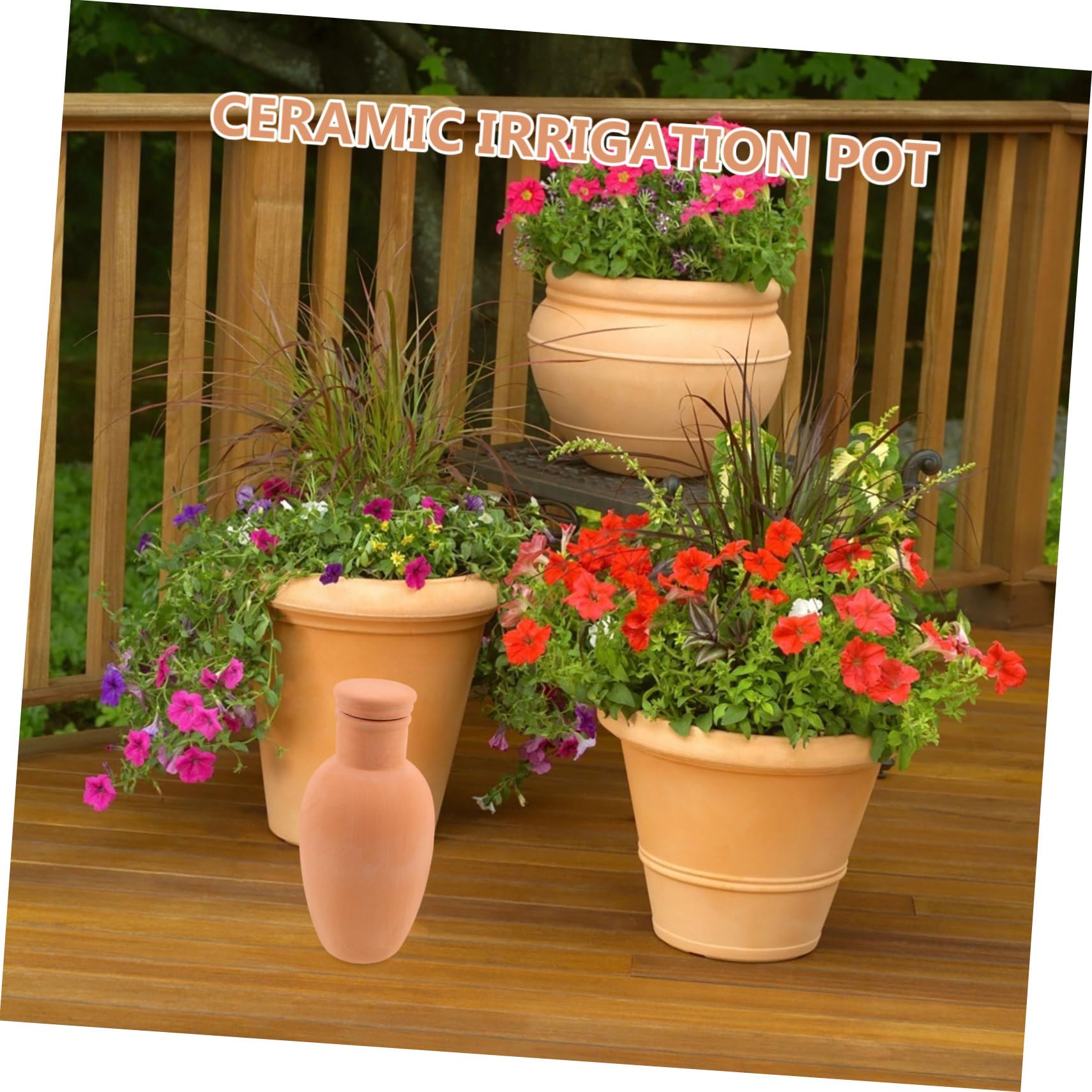 Milisten 4pièces Arrosage Automatique Terre Cuite pour Pots Intérieurs Et Extérieurs Accessoires Irrigation pour Plantes
