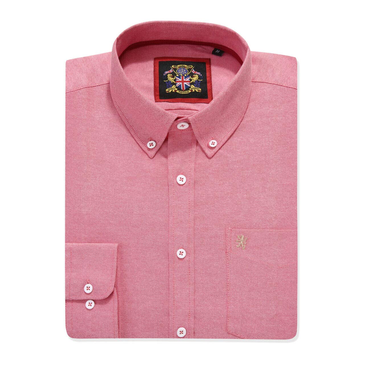 JANEO BRITISH APPAREL Nos Tibi Serviat UK CoMens Oxford Plain Navy Shirt, Slightly Tapered Fit, Button Down Collar, Long Sleeve, Formal or Casual Attire English Style by Janeo British Apparel