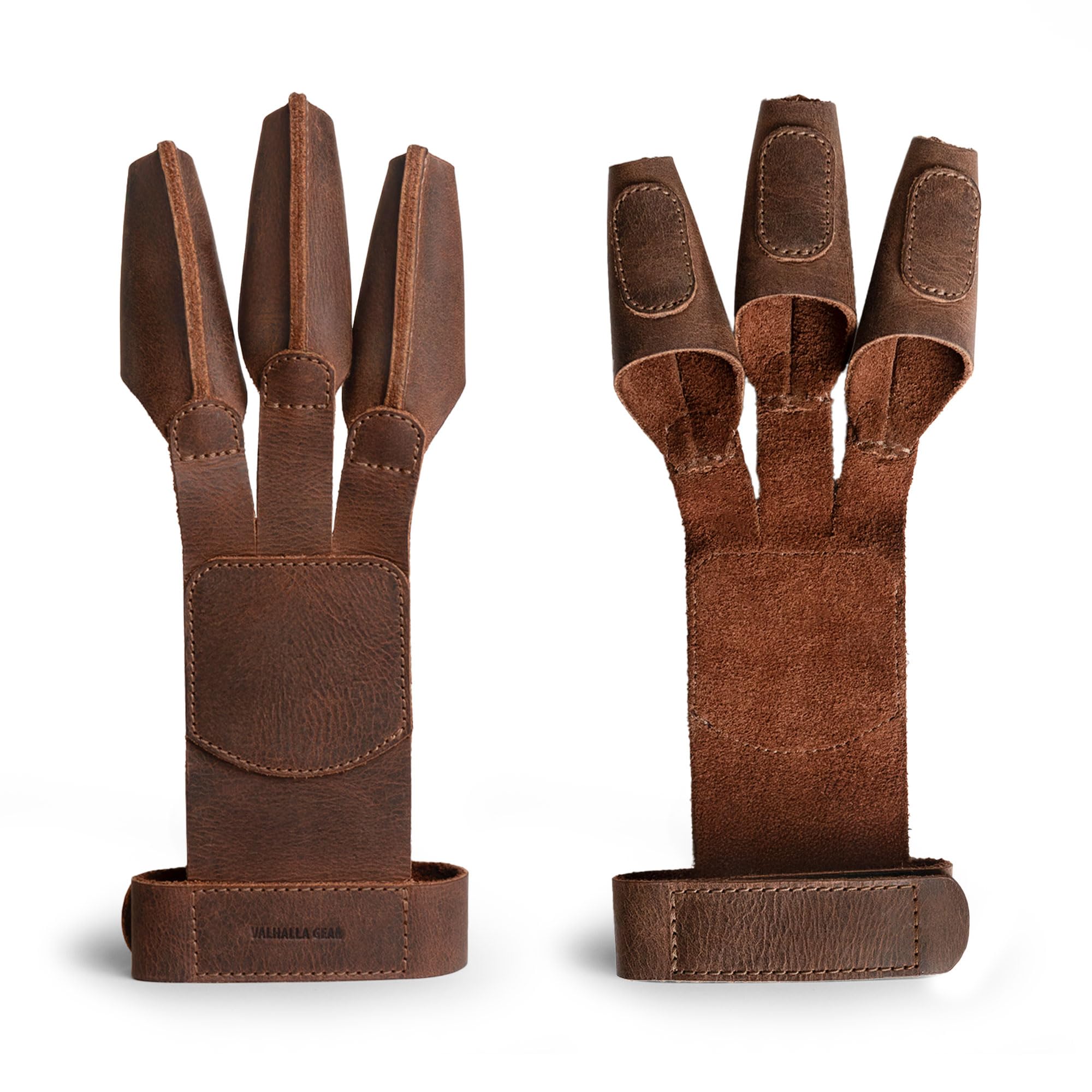Guanto da tiro con l'arco, paramani, arco ricurvo, protezione per le dita, bersaglio per tiro, cosplay, pelle pieno fiore, accessori arcieri fatti a mano, marrone bourbon