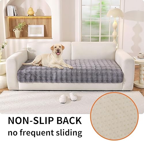 Miniatura 2 de Funda impermeable para cama de perro, funda antideslizante para sofá lavable para perros, funda protectora de piel sintética para sofá de mascotas