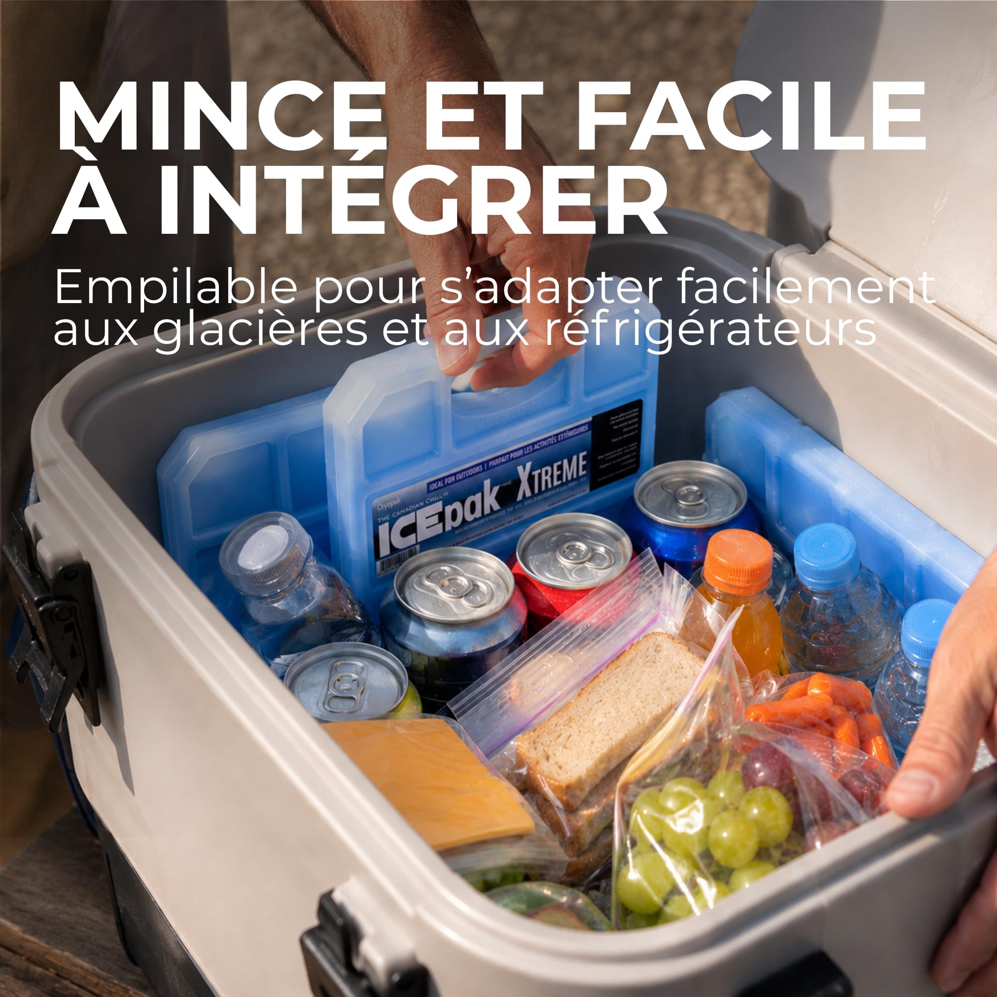 Cryopak ICEpak Extreme – Bloc Réfrigérant Rigide Réutilisable pour Glacières et Sacs Isothermes, sans BPA, Non Toxique, Compatible Congélateur