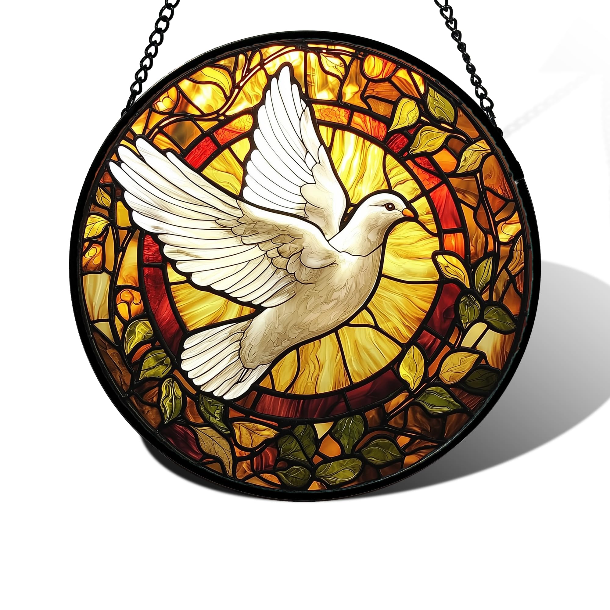 DASTOLL Flying White Dove Suncatcher