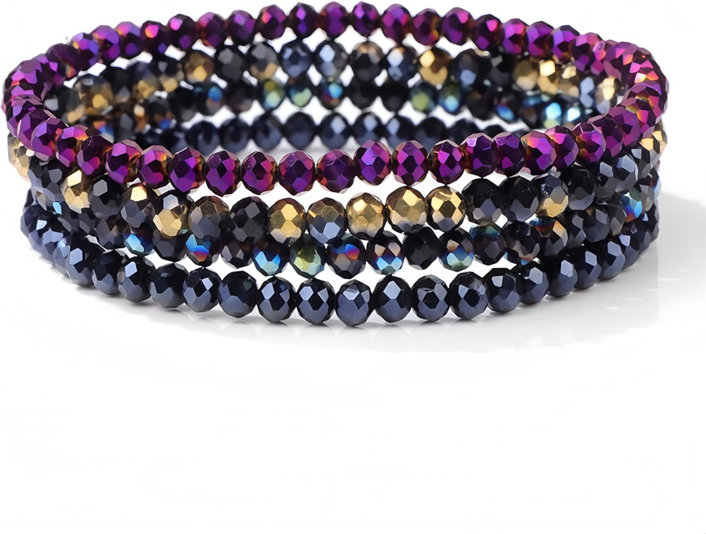 Beaded Boho Stretch Bracelet Colorful Stackable Crystal Beads Bracelets Trendy Costume Jewelry Mothers Day Gifts for Women