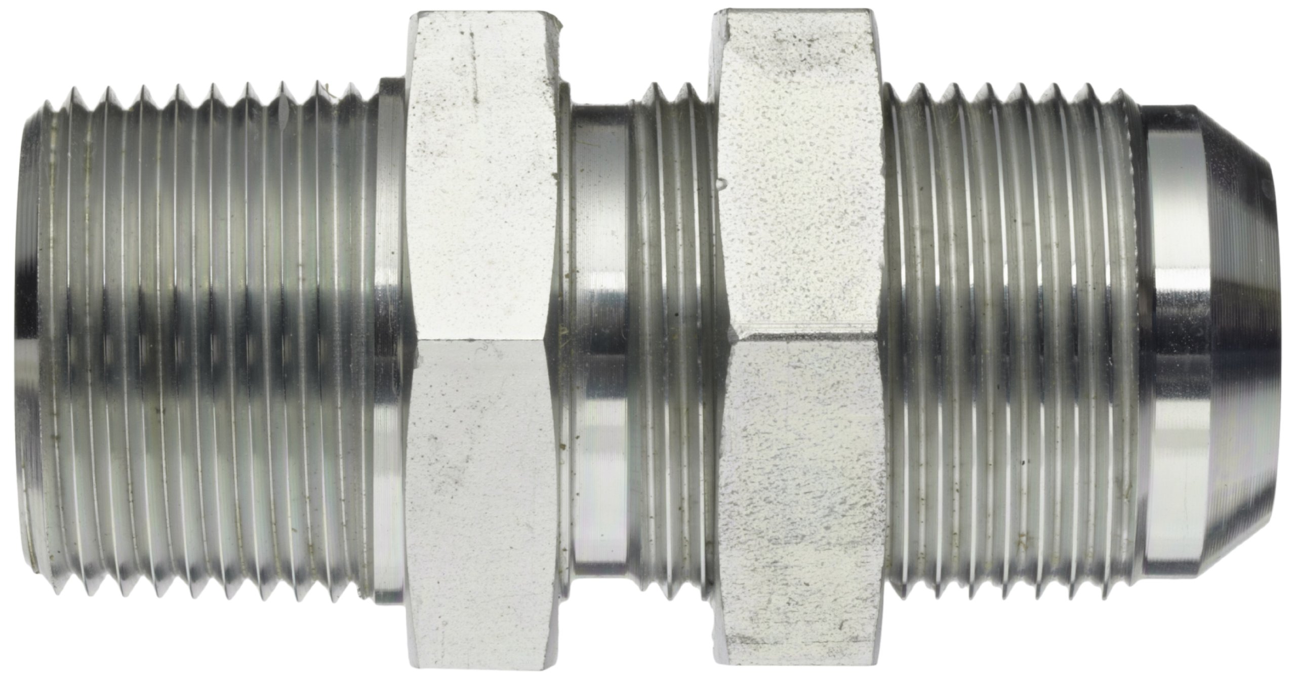 Eaton Aeroquip 2240-16-16S Male Bulkhead Connector, Male 37 Degree JIC, Male Pipe Thread, JIC 37 Degree & NPT End Types, Carbon Steel, 1 JIC(m) x 1 NPT(m) End Size, 1