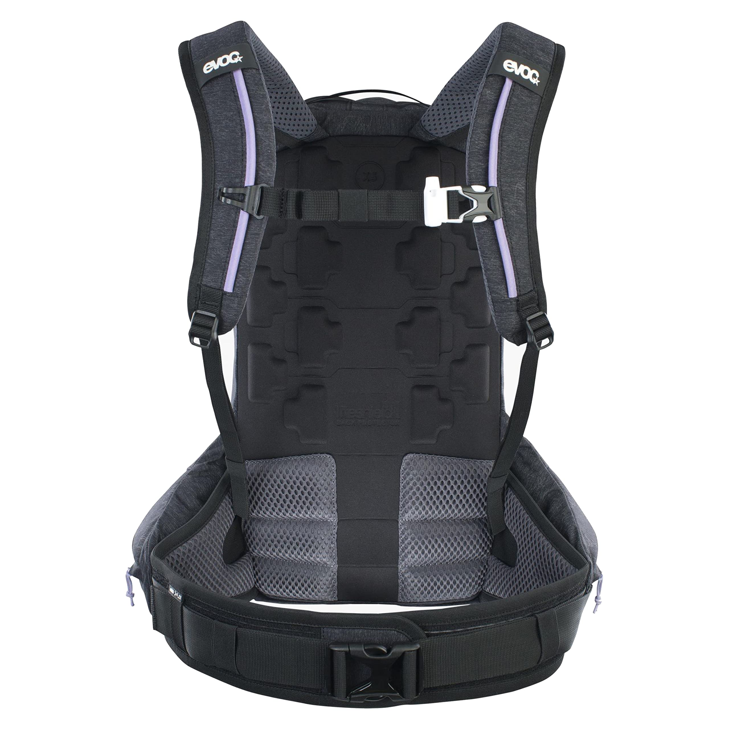 EVOC TRAIL PRO SF 12l plecak do jazdy w terenie i wyścigów, plecak (lekki plecak rowerowy, ochraniacz pleców LITESHIELD PLUS, komora na bukłak o pojemności 2l, rozmiar: XS), wielokolorowy