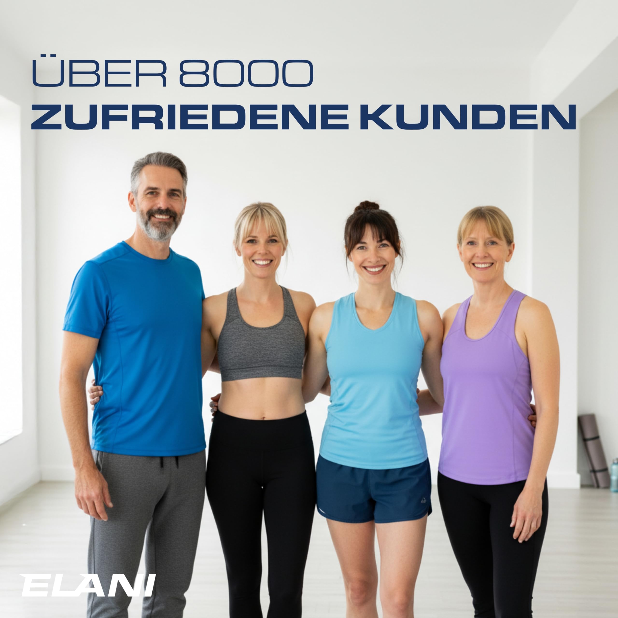 ELANI Schwingstab - Verstellbarer Widerstand & ergonomischer Griff - hochbelastbarer Gymnastikstab, auch als Physiotherapie Zubehör, Swinging Sticks, Schwingstab Fitness Testsieger, Flex Stab