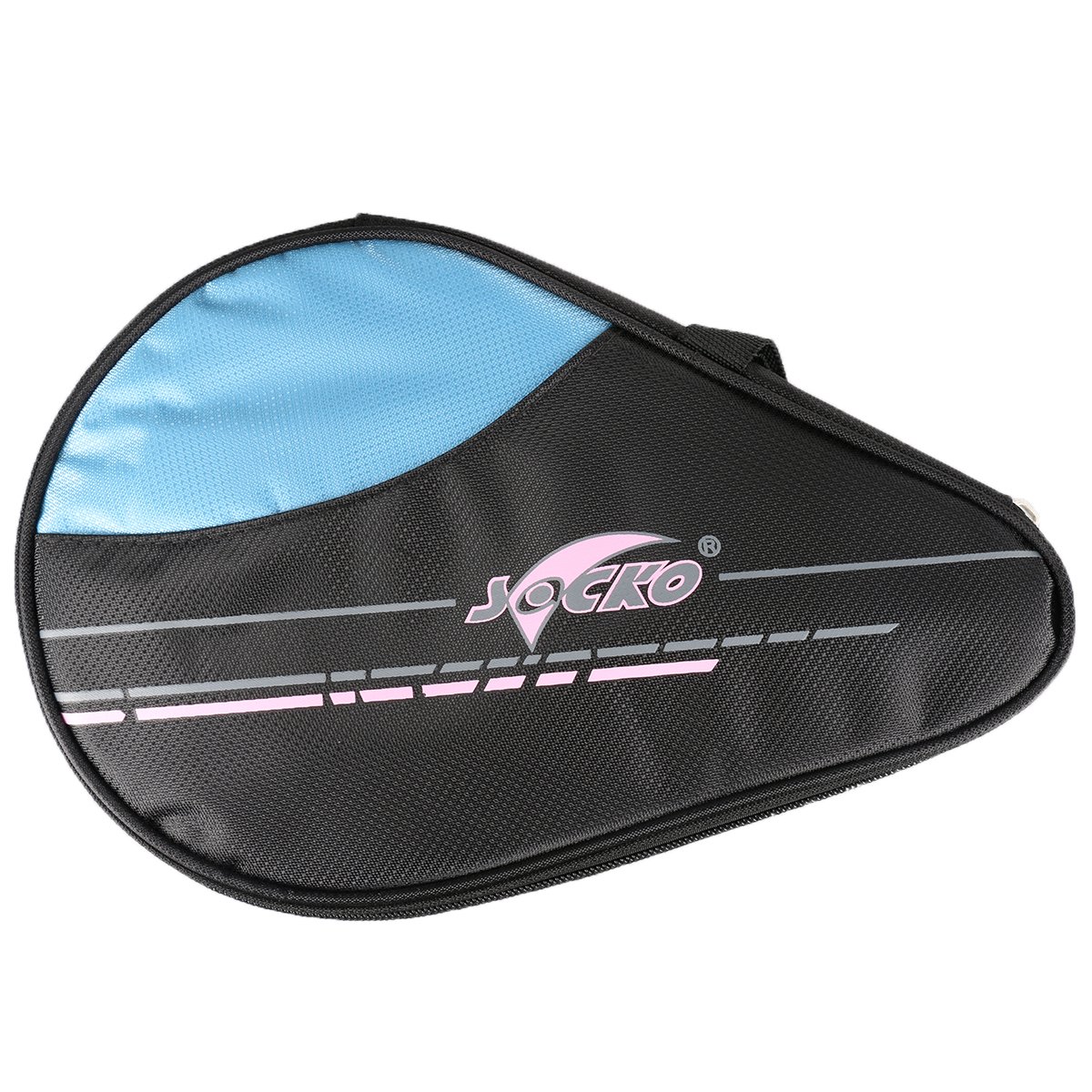 SOCKO Waterproof Nylon Table Tennis Racket Bag PingPong Paddle Bat Case Blue 8202