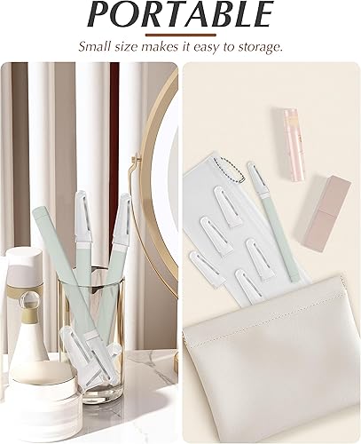 Miniatura 6 de Herramienta de dermaplaning para profesionales de la cara, maquinillas de afeitar faciales para mujeres con 6 repuestos de cuchilla, maquinilla de