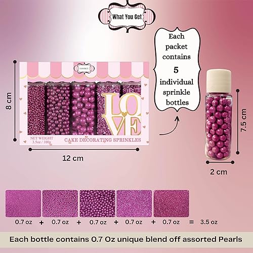 Miniatura 47 de Confect Orange Sprinkles - Mezcla comestible de espolvorear para Halloween Paquete surtido de 5 con grageas naranjas, jimmies y azúcar espumoso