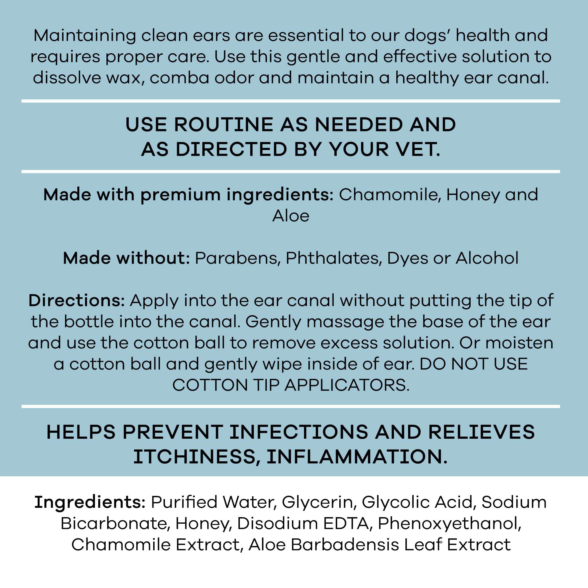 Divine Canine Dog Ear Cleaner - 8 Fl Oz of Dog Ear Wash - Drops to Dissolve Wax, Combat Odor, and Support Healthy Ears - Made with Chamomile, Honey, and Aloe - Made in The USA - image 8