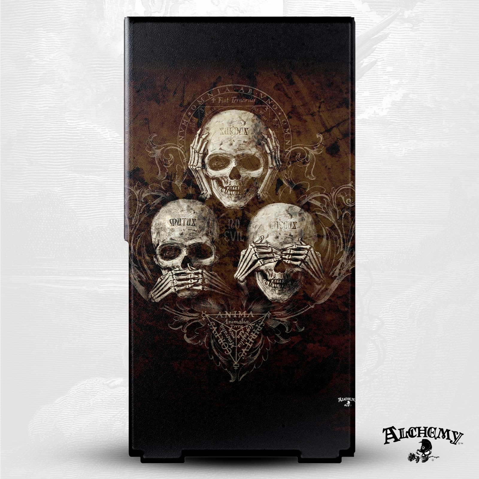 Head Case Designs Licenza Ufficiale Alchemy Gothic Nessun cattivo Albero Cranio Gotico Console Da Gioco Wrap Compatibile con Xbox Series X