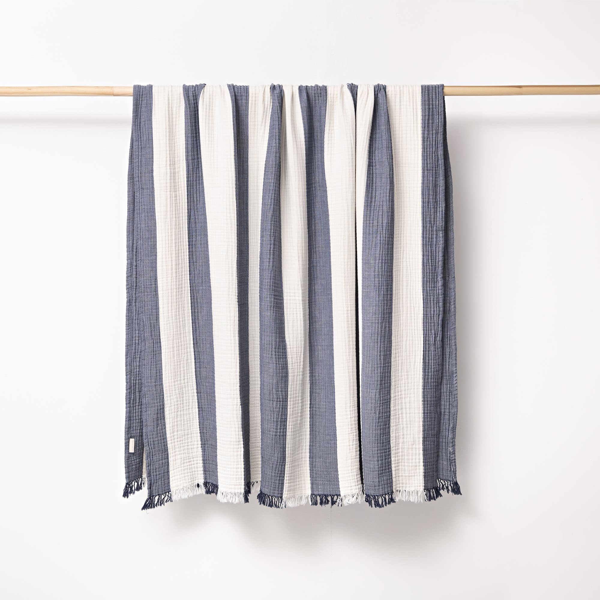 Scalpers – Suave Manta Rayas 140x190cm 100% Algodón 240gsm Navy Mediterranean Home SC