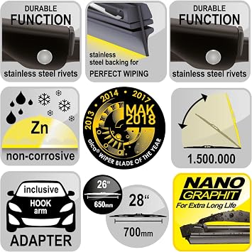 Alca Germany Universal Windscreen Wiper Blades 26
