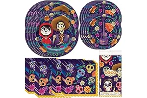 Enchanting Disney Coco Dinnerware Party Bundle: Immerse in a Vibrant Cinematic Fiesta
