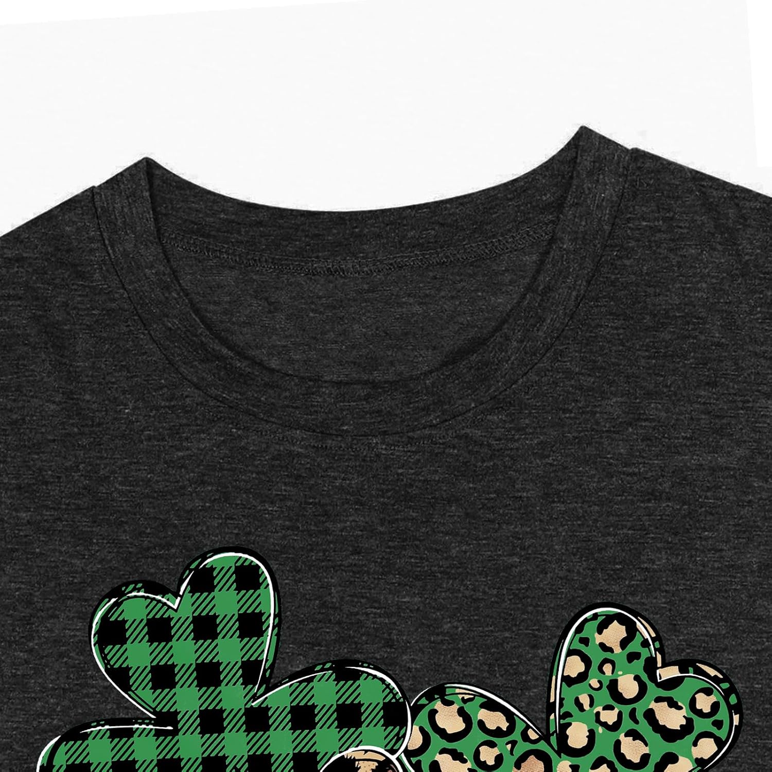 Plus Size St. Patrick's Day Shirt for Women Lucky Shamrock Tee Shirts Irish Clover Graphic Print Tops - Image 4