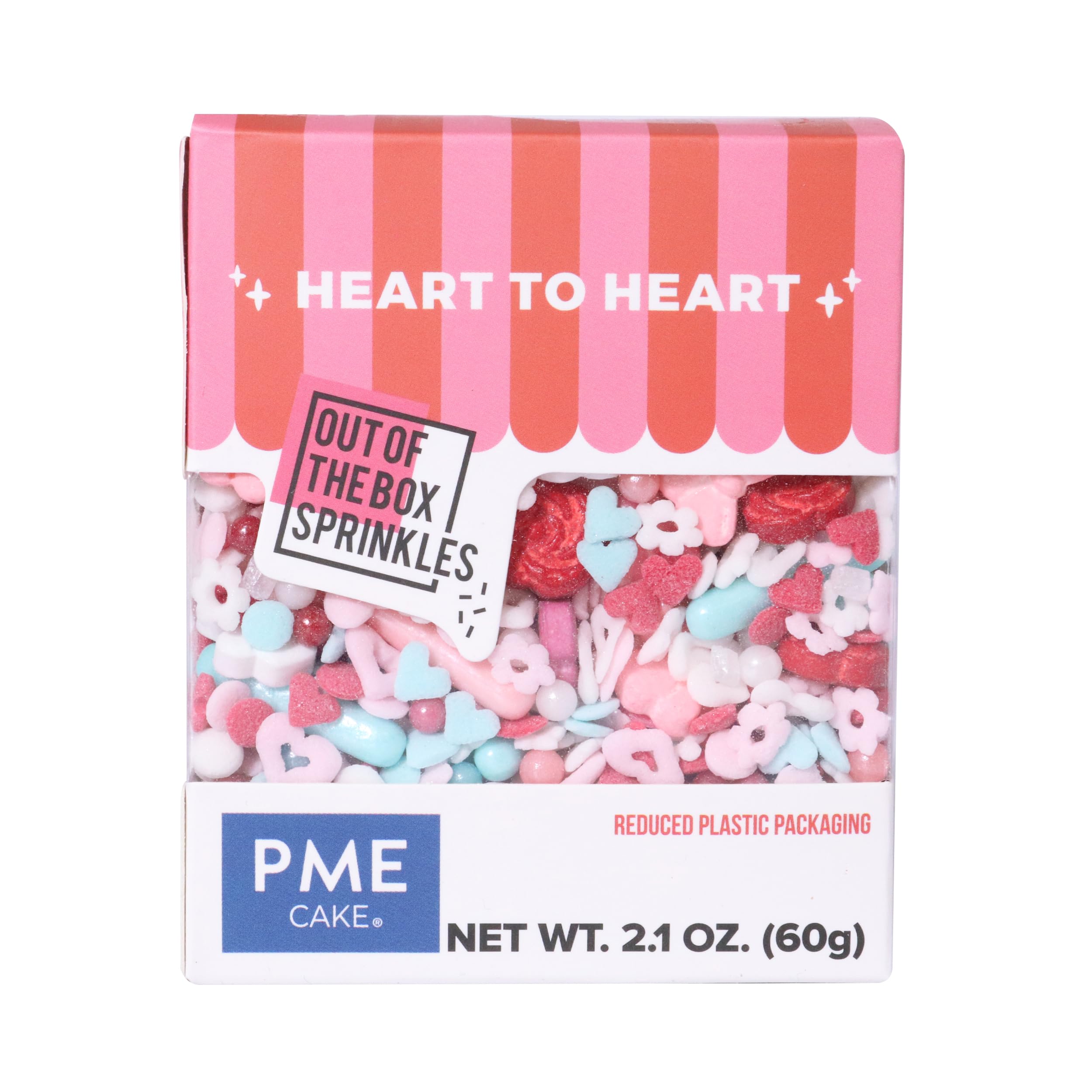 PME Cake Valentines "Out of the Box" Sprinkles | Heart to Heart (60g)
