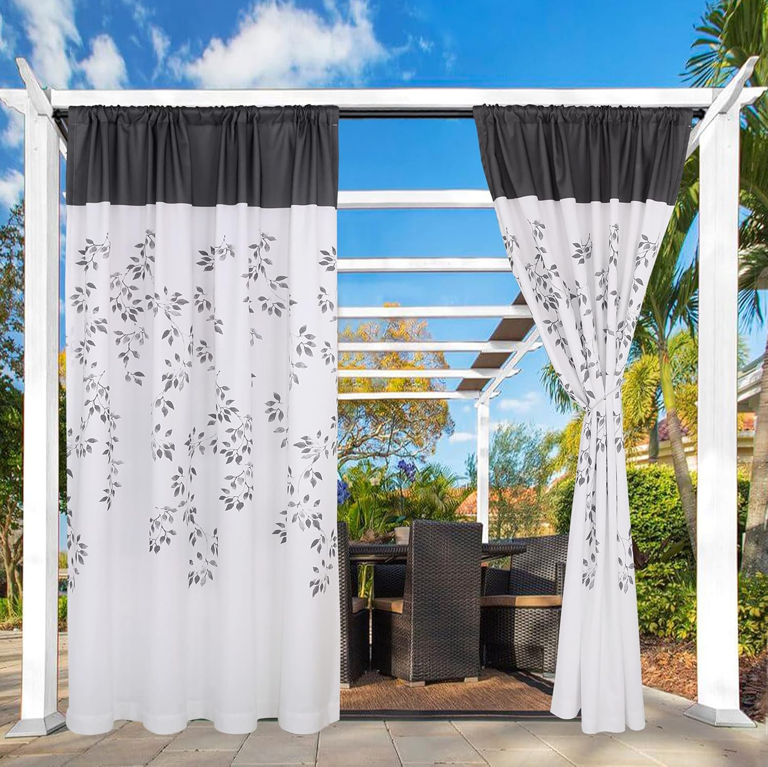 BONZER Waterproof Indoor/Outdoor Curtains for Patio with