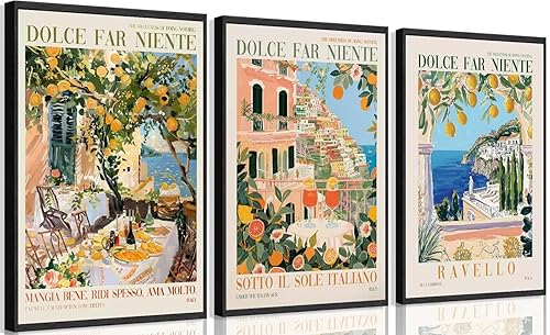Italy Amalfi Coast Wall Art Italian City Travel Landscape Painting