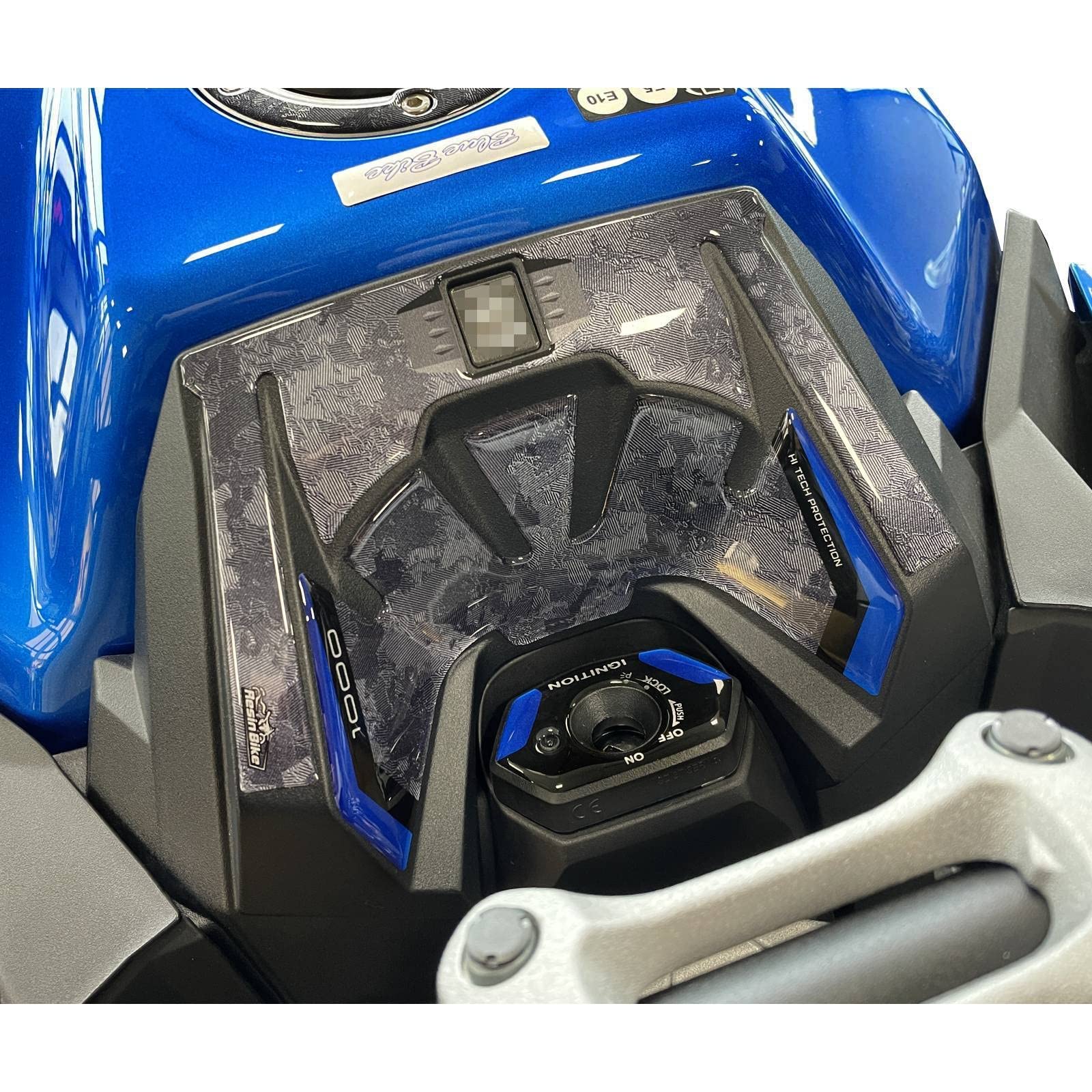 Resin Bike Motorcycle 3D Stickers Compatible with Suzuki GSX S 1000 2021-2026 Blue Miami. Key Area Protection from Bumps and Scratches. Resin Stickers - Gadget Moto
