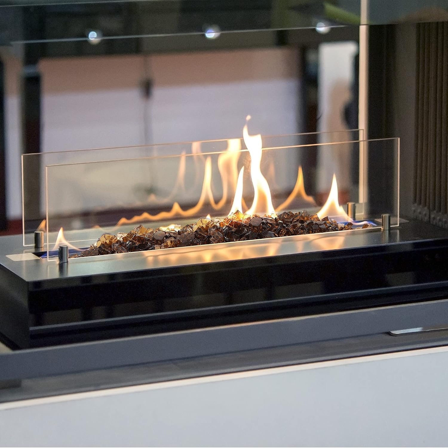 Stanbroil 10-Pound Fire Glass - 1/2 inch Tempered Fire Glass for Fireplace Fire Pit, Copper