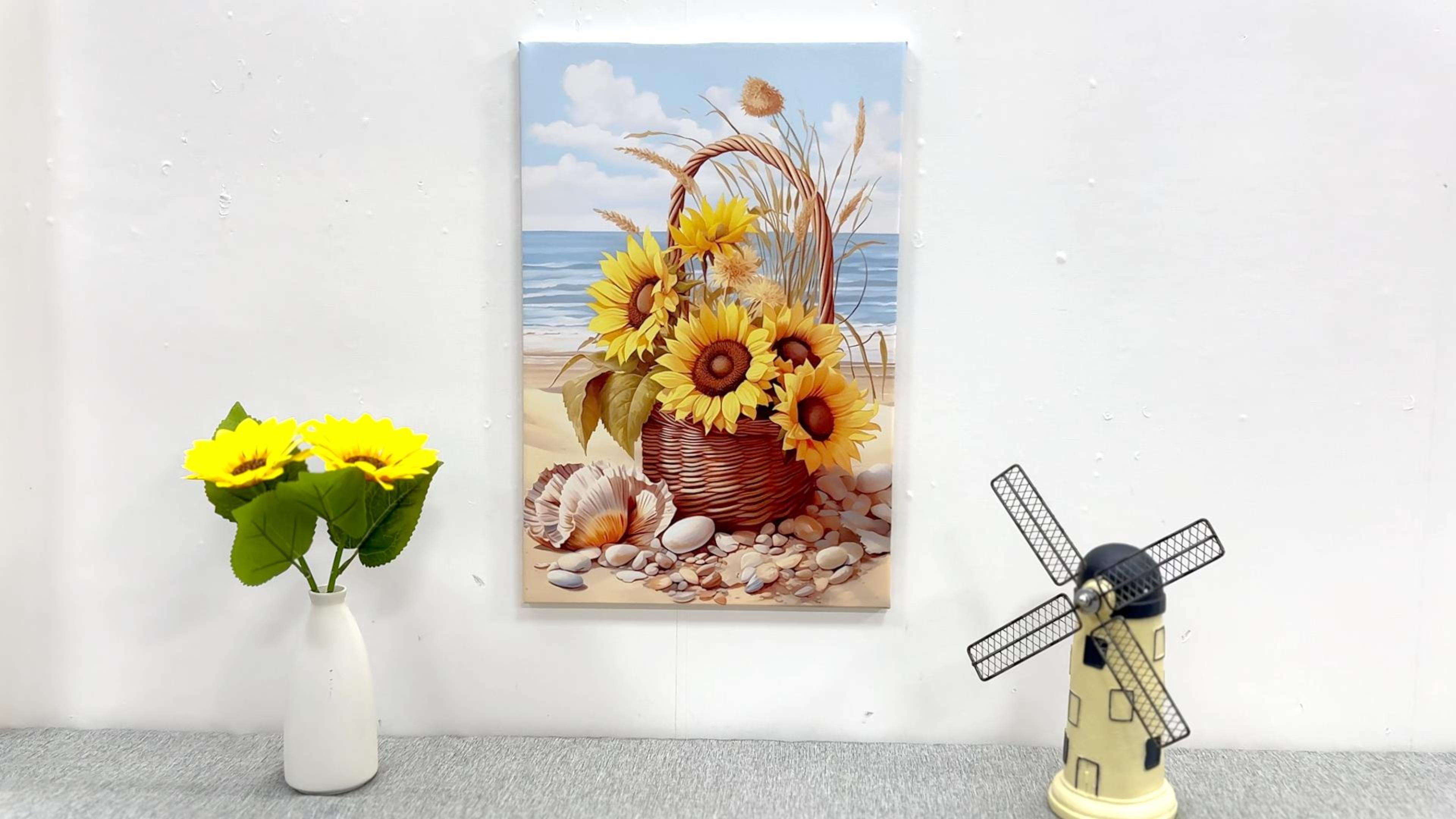 セット　専用 Amazon.com: ZXHYWYM Sunflower Pictures Yellow Flowers Wall Art